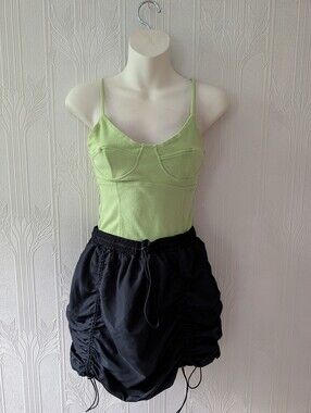 Black Parachute Mini Skirt